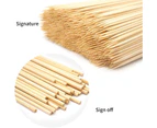 2400 x BAMBOO SKEWERS 25cm x 3mm | Wooden BBQ Skewer Barbecue Party Food Sticks