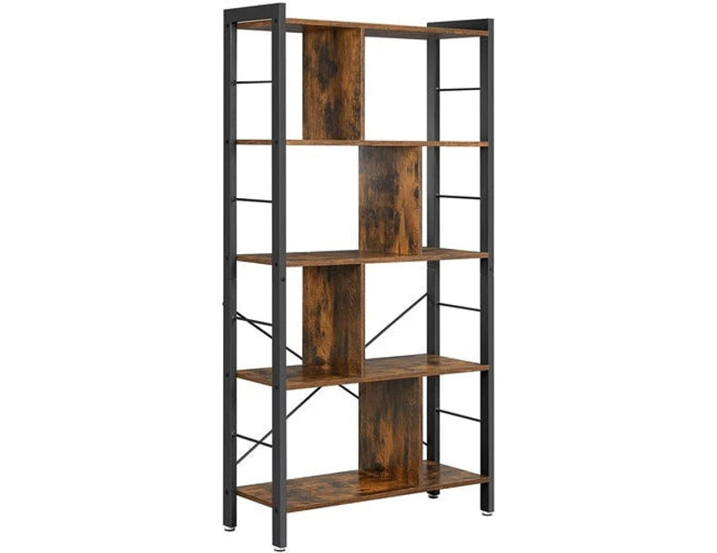 VASAGLE Bookshelf Rustic Brown and Black LBC12BXV1