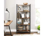 VASAGLE Bookshelf Rustic Brown and Black LBC12BXV1