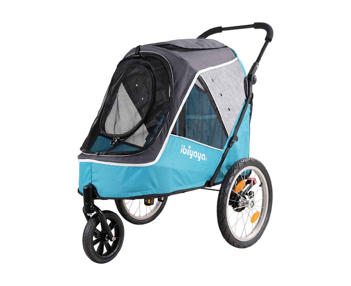 Happy Pet Trailer/Jogger w/ Bicycle Attachment 2.0 (Blue)