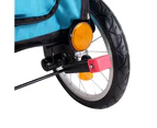 Ibiyaya Happy Pet Stroller Pram Jogger 2.0 - New and Improved w/ Bicycle Attachment - Blue