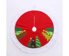 90cm Christmas Tree Skirt Santa Snowman Pattern Christmas Tree Collar Mat Pad for Christmas Holiday Party Indoor Outdoor Decoration A1