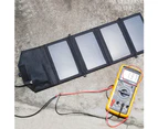 8W Portable Foldable 4 Panels Solar Charger Power Bank for Smart Phones iPad-Black-8W-Black-8W-Black-8W