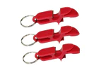 Bottle Opener Keychain - 3 Piece - Beer Tool - Great For Parties, Party Favors, Gifts, Drinking Accessories