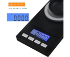 Precision Pocket Scale, Jewelry Scales 50 X 0.001G Digital Scale Kitchen Scale With Lcd Display With Calibration Weight Tweezers And Weighing Pan