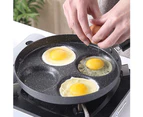 Pancake Pan, 24cm Pancake Pan with 4 Holes, Non-Stick Round Frying Pan, Breakfast Pan (Black)