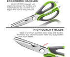 Kitchen Shears, Herb Shears, Stainless Steel Blade Multipurpose Scissors, Non-Slip Ergonomic Handles