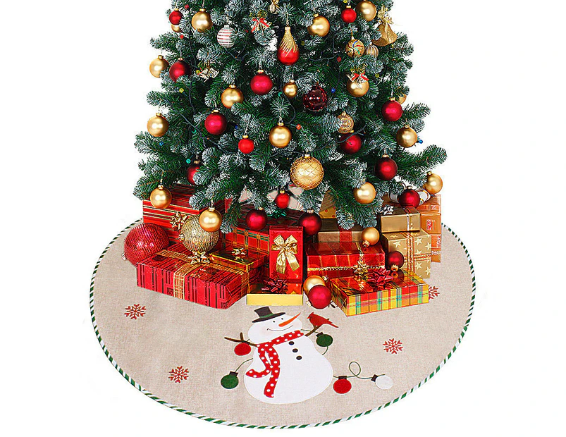 120cm Large Christmas Tree Skirt, Red Christmas Tree Skirt, Xmas Tree Skirt for Indoor Holiday Party, Christmas Tree Decoration A10