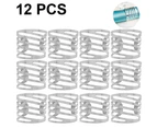 12pcs Elegant Napkin Rings Buckles with Unique Pattern Swivel Hollow Out for Place Settings, Wedding Receptions (sliver)