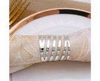 12pcs Elegant Napkin Rings Buckles with Unique Pattern Swivel Hollow Out for Place Settings, Wedding Receptions (sliver)