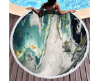 Beach Round Towel,Quick Dry Beach Towel Luxury Art in Eastern Style Marbled Paper Natural Pattern Abstract Kids Beach Towels Beach Towel - Multi 5