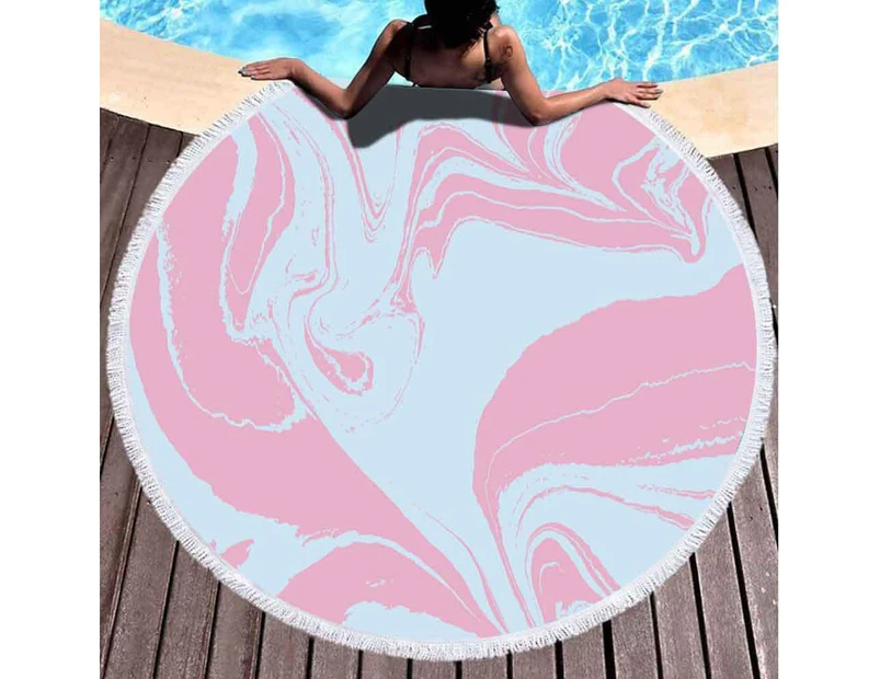 Beach Round Towel,Quick Dry Beach Towel Luxury Art in Eastern Style Marbled Paper Natural Pattern Abstract Kids Beach Towels Beach Towel - Multi 7