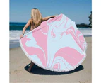 Beach Round Towel,Quick Dry Beach Towel Luxury Art in Eastern Style Marbled Paper Natural Pattern Abstract Kids Beach Towels Beach Towel - Multi 7