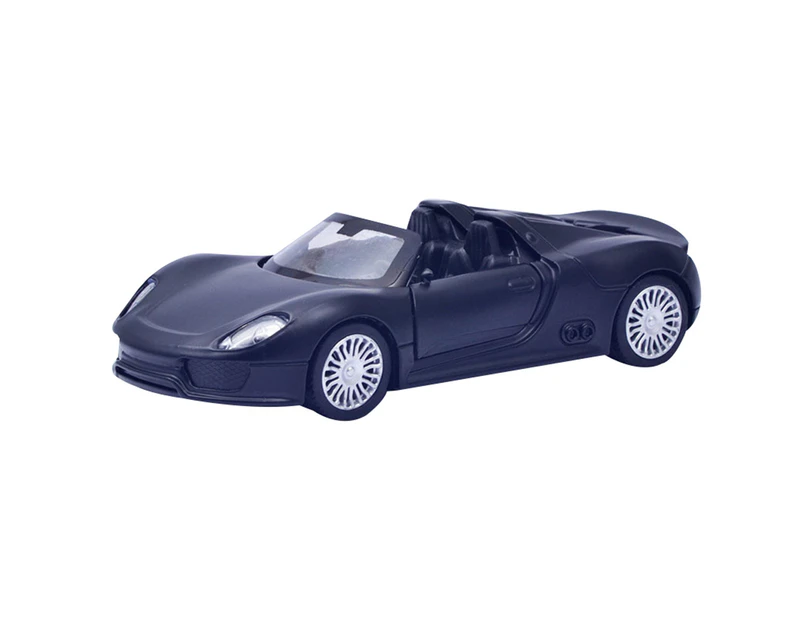 Bestjia 1/32 for Porsche 918 Diecast Pull Back Model Car Vehicle Toy Cake Table Decor - Black