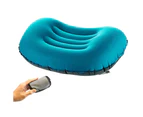 Ultralight Inflating Travel/Camping Pillows - Aluft 1.0 Compressible, Compact, Inflatable, Comfortable, Ergonomic Pillow for Neck and Lumbar Support - Peacock Blue