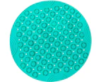 Textured Surface Round Non Slip Shower Mat Anti Slip Bath Mats with Drain Hole in Middle for Shower Stall,Bathroom Floor,Showers - Mint