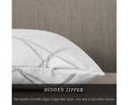 Decorative sofa pillowcase, sofa thick cushion pillowcase, square gray luxury pillow 2 sets-30x50 cm-Blanc