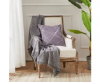 Decorative sofa pillowcase, sofa thick cushion pillowcase, square gray luxury pillow 2 sets-45x45 cm-Violet