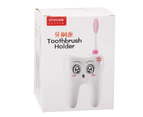 2PCS  Creative Fashion Tooth Style Toothbrush Holder(White)