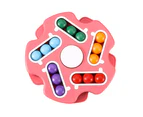 Magic Bean Toy , Rotating Magic Bean Puzzles Beads Toys For Adults Kids Improve Children'S Thinking Ability-Red