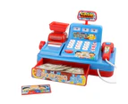 Nvuug Child Simulated Music Light Market Cash Register Kids Role Play Puzzle Toy Gift-Red