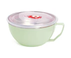 Stainless steel ramen noodle soup pasta bowl food fresh container lunch rice bowl with lid