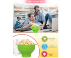 Popcorn Popper, Microwave Safe, Silicone Popcorn Maker And Dishwasher Safe, Popcorn Bowl And Handle For The Home
