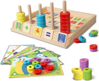 Wooden Toys For Children, Number Puzzles,Preschool Learning Math Toys For Toddlers, Stem-Based Toys For Children Aged 3+