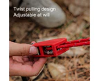 Fulllucky Camping Tent Fixator Multipurpose Highly Reflective Design Durable Portable Adjustable Fix Tent High Strength Fast Release Pu-Red-S