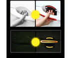 langma bling 4Pcs Anti-scratch Car Door Handle Bowl Reflective Stickers Strip Protective Film-Green 2