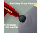 Mini Massage Gun Deep Tissue Massage Gun,USB Recharge,4 Massage Heads,Travel Home Handheld Electric Massagers for Body Muscle Relax 6 Modes