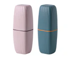 2Pcs Travel Toothbrush Holder, Portable Toothbrush Case for Traveling, Camping, Business Trip and School, Multifuction Plastic Toothbrushes Toothpaste