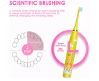 Kids Electric Toothbrushes with 4 Brush Heads, 3 Modes with Memory, IPX7 Waterproof, 2 Minutes Build-in Smart Timer, Baby Kids Toothbrushes Suitable