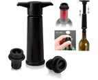 Wine Saver Vacuum Pump with Vacuum Bottle Stoppers - Preserver Keeps Wine Fresh - Reusable Wine Sealer - Preserver Bottle Plug - black 2 Stoppers