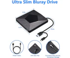 Blu Ray External 3D Drive Reader, Ultra Slim Usb 3.0 And Type-C Blu Ray Optical Cd Dvd Drive