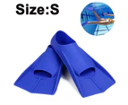 Flippers,Training Short Fins - Blue Sswimming Training Fins Swim Flippers Travel Size New Two Tone Trendy Design Travel Mesh