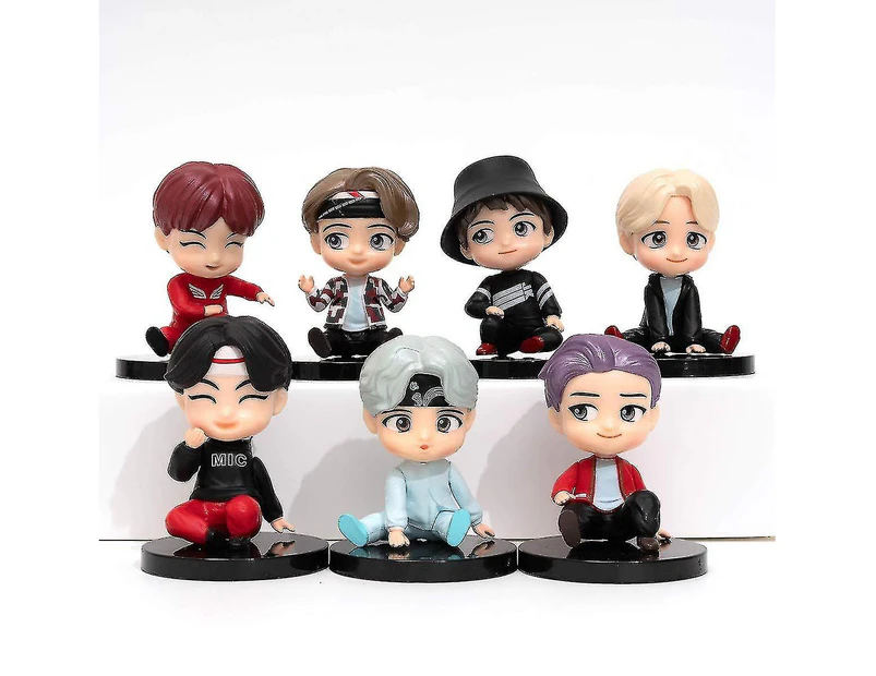 7pcs Bts Cake Toppers Characters Set Of Action Figure Toys Cake Toppers For Bts Birthday Party Suppl