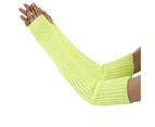 Long Arm Sunscreen Glove Easy Cleaning Warm Acrylic Summer Stretchy Long Mitten for Decoration Fluorescent Yellow