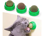 3 Catnip Balls, Edible Kitty Toys for Cats Lick, Safe Healthy Kitten Chew Toys, Teeth Cleaning Dental Cat Toy