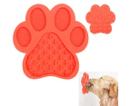 Pet slow food tray|Cat's Claw Silicone Pet Slow Food Tray-Red