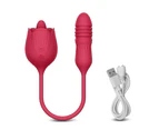 HC Rose Realistic Tongue Licking & Thrusting Dildo Vibrator