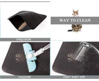 Cat Litter Mat, 40*50cm Foldable Double Layer Waterproof Honeycomb Cat Feeder Floor Protector Mat and Easy Clean Mat