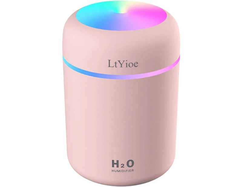 Colorful Cool Mini Humidifier, Usb Personal Desktop Humidifier For Car, Office Room, Bedroom,Etc