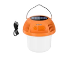 Ambient Mushroom Light Smart Battery Display Life Waterproof Bright Wick Cute Shape Portable Illumination ABS Solar LED Camping Light for Outdoor - Orange