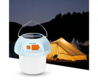 Ambient Mushroom Light Smart Battery Display Life Waterproof Bright Wick Cute Shape Portable Illumination ABS Solar LED Camping Light for Outdoor - Blue