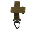 Fulllucky Waist Belt Buckle Hook And Loop Portable Rotatable Wear-Resistant Lightweight Hanging Gloves Nylon Multipurpose Webbing Trian-Khaki