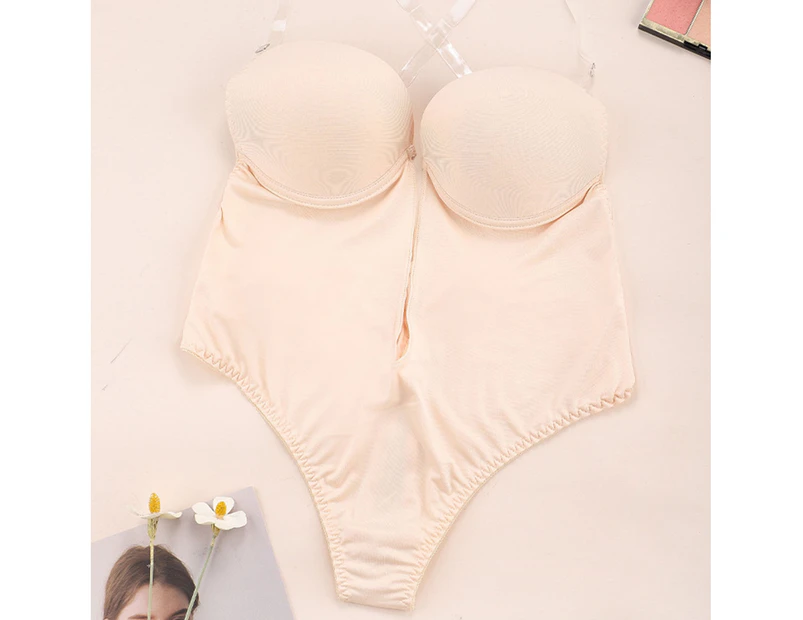 Women Bodysuit Underwire Invisible Strap Backless Push Up Lady Underwear for Party