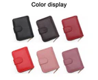 PU Leather Wallet for Men Large Capacity ID Window Card Case with Zip Coin Pocket