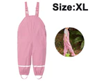 Waterproof Breathable One Piece Rain Pants - Pink Xl