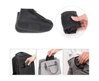 Non-Slip Silicone Shoe Cover With Zipper - Black Xl